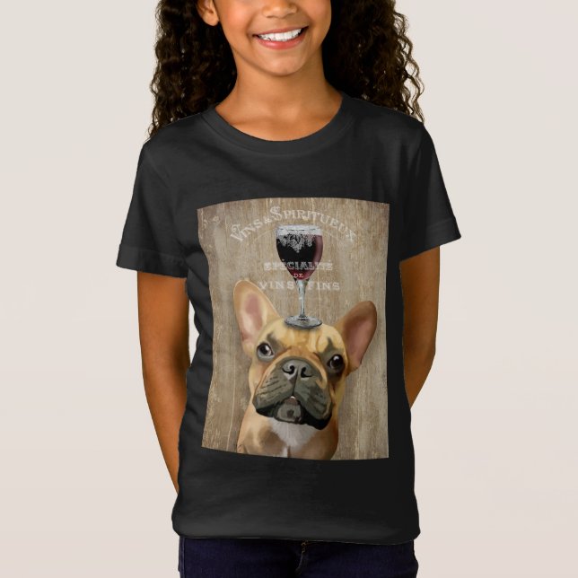 Dog Au Vin, French Bulldog T-Shirt (Front)