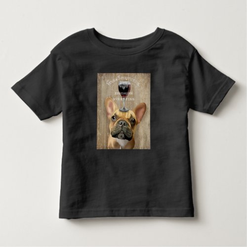 Dog Au Vin French Bulldog Toddler T_shirt