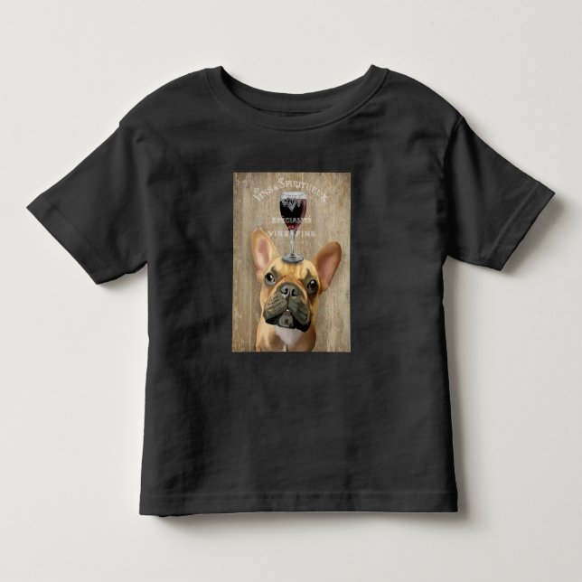 Dog Au Vin, French Bulldog Toddler T-shirt (Front)