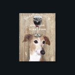 Dog Au Vin Greyhound Canvas Print<br><div class="desc">Dog Au Vin Greyhound by Fabfunky. Features a greyhound with wine. | 190956D</div>
