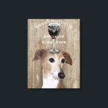 Dog Au Vin Greyhound Canvas Print<br><div class="desc">Dog Au Vin Greyhound by Fabfunky. Features a greyhound with wine. | 190956D</div>