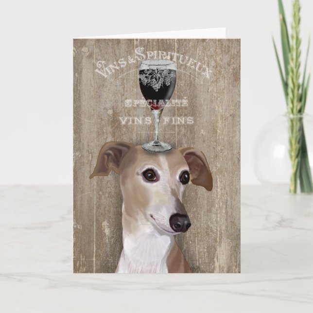 Dog Au Vin Greyhound Card (Front)