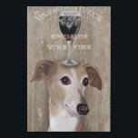 Dog Au Vin Greyhound Faux Canvas Print<br><div class="desc">Dog Au Vin Greyhound by Fabfunky. Features a greyhound with wine. | 190956D</div>