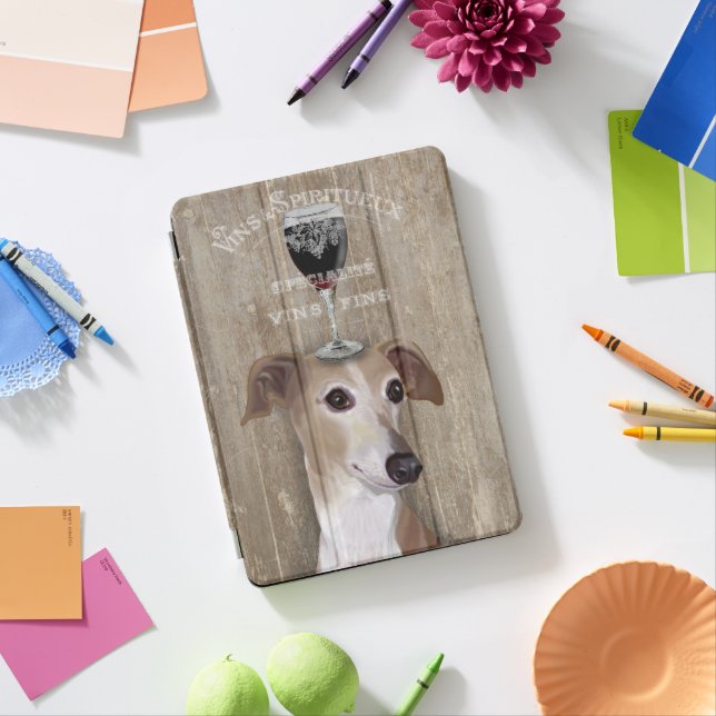 Dog Au Vin Greyhound iPad Pro Cover (Desk)