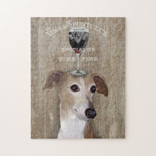 Dog Au Vin Greyhound Jigsaw Puzzle