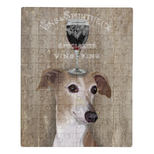 Dog Au Vin Greyhound Jigsaw Puzzle