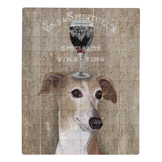 Dog Au Vin Greyhound Jigsaw Puzzle (Puzzle Vertical)