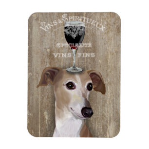 Dog Au Vin Greyhound Magnet