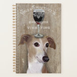 Dog Au Vin Greyhound Planner<br><div class="desc">Dog Au Vin Greyhound by Fabfunky. Features a greyhound with wine. | 190956D</div>