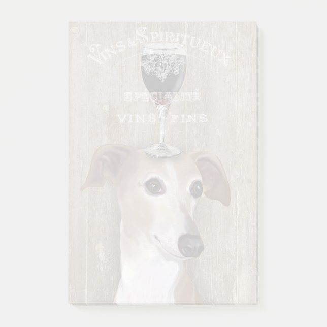 Dog Au Vin Greyhound Post-it Notes (Front)