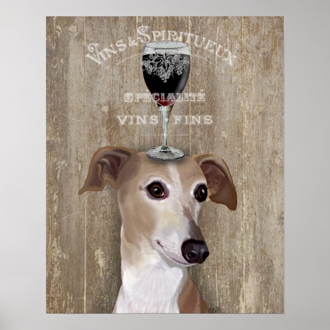 Dog Au Vin Greyhound Poster (Front)