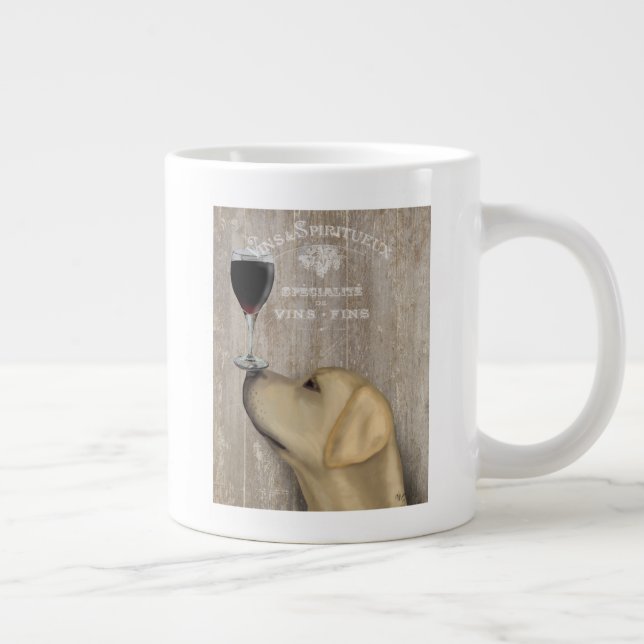 Dog Au Vin Yellow Labrador Giant Coffee Mug (Right)