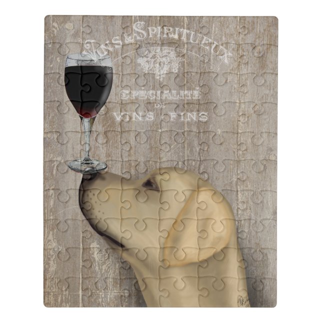 Dog Au Vin Yellow Labrador Jigsaw Puzzle (Puzzle Vertical)