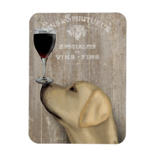 Dog Au Vin Yellow Labrador Magnet
