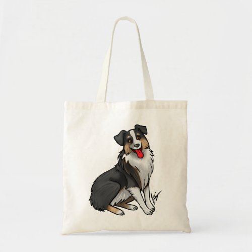 Dog _ Australian Shepherd _ Black Tri Tote Bag