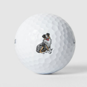 Dog - Australian Shepherd - Blue Merle Golf Balls