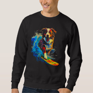 Dog Australian Shepherd Surfer Sweatshirt