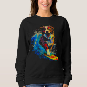 Dog Australian Shepherd Surfer Sweatshirt
