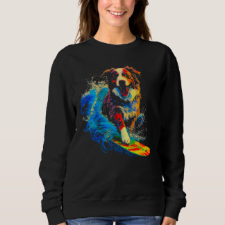Dog Australian Shepherd Surfer Sweatshirt