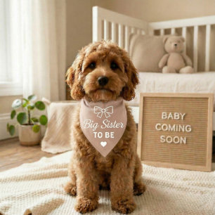 Dog Baby Announcement Bandana Big Sister To Be Pet Bandana Collar