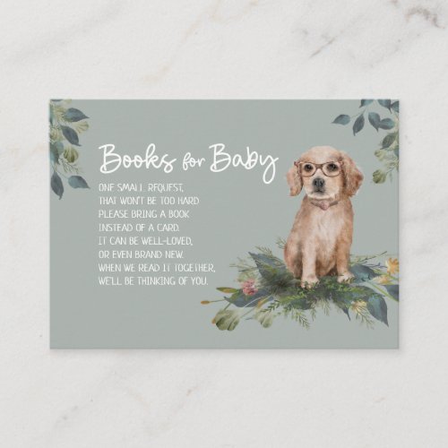 Dog Baby Shower Book Request  Enclosure Card