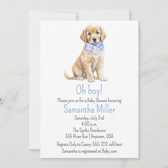 Dog Baby Shower Invitation (Front)