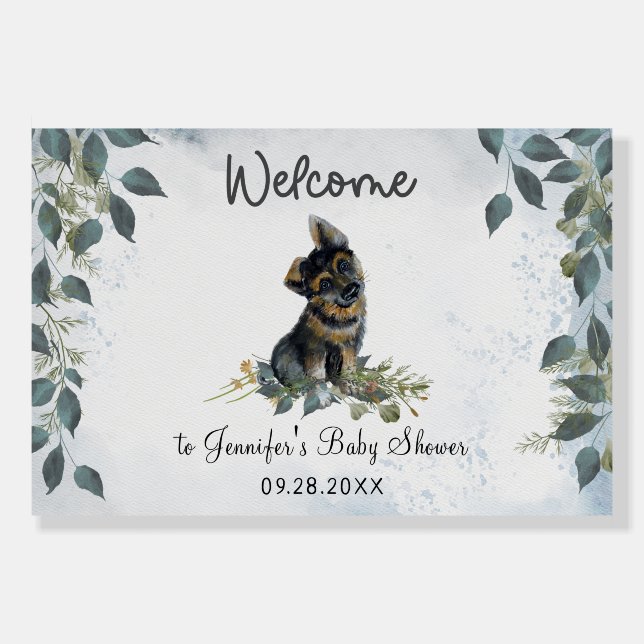 Dog Baby Shower Welcome Foam Board (Front)
