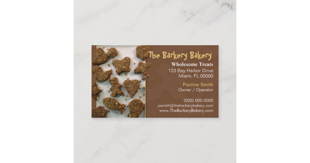 Dog Bakery Business Card Zazzle