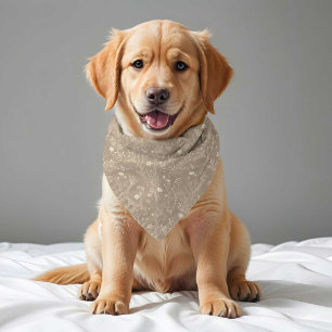 Dog Bandana - Brown Botanical