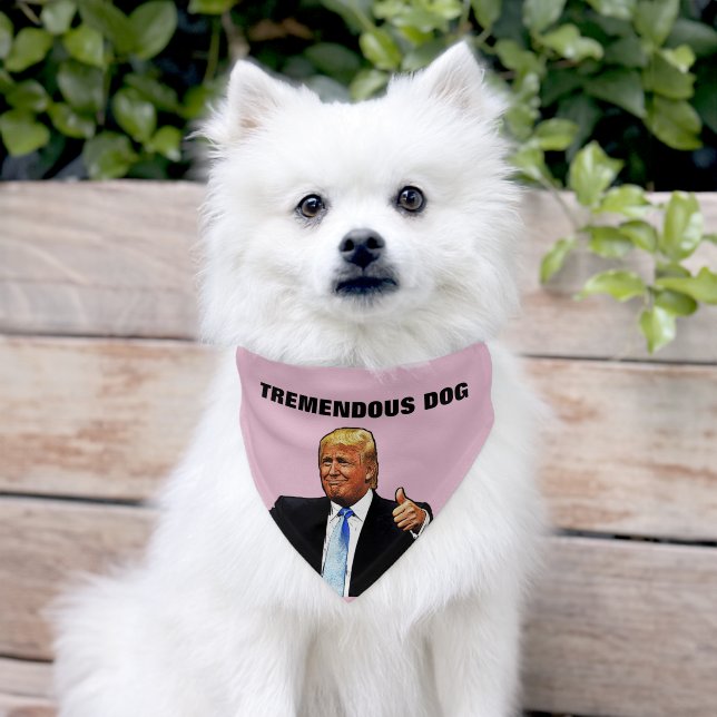 DOG Bandana DONALD TRUMP tremendous dog  Pet Bandana Collar (Dog)