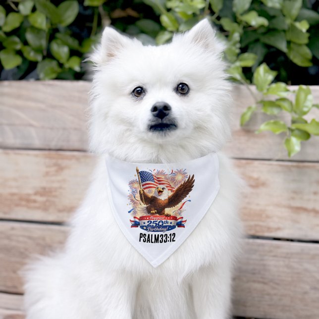 dog bandana Happy 250th birthday USA Pet Bandana Collar (Dog)