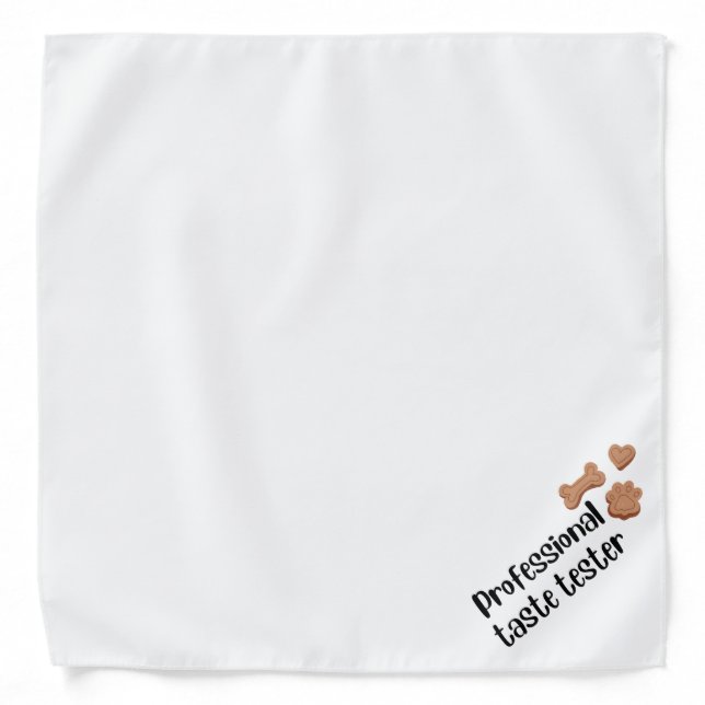 Dog Bandana "Professional Taste Tester" (Front)