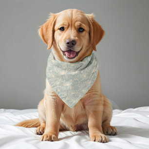 Dog Bandana - Sage Green Botanical, Personalized 