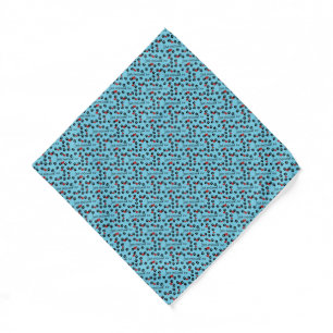 Dog Bandana small dog turquoise Love rescued me