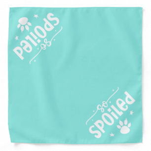 Dog Bandana So Spoiled! Turquoise White