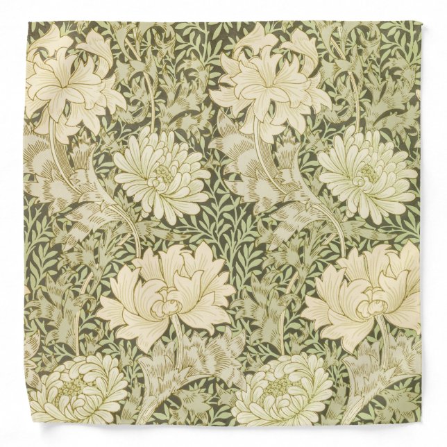 Dog Bandana William Morris Chrysanthemum  (Front)