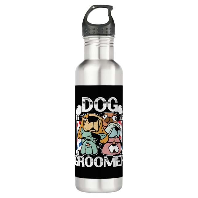 Dog Barber Pet Groomer Pet Salon Fur Artist Stainless Steel Water Bottle (Front)