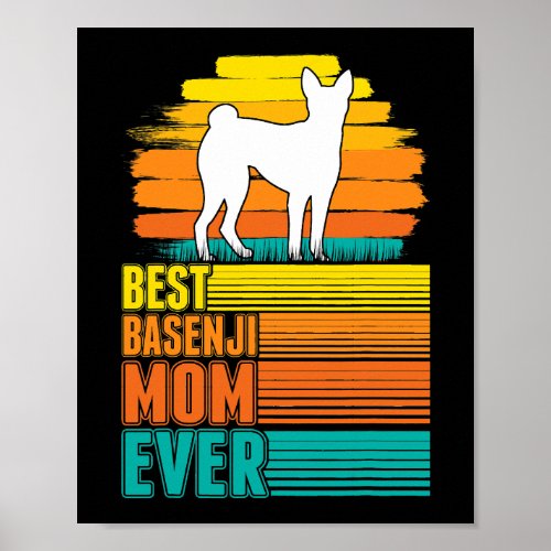 Dog Basenji Best Basenji Mom Ever Poster