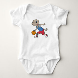 Dog Basketball player Basketball Baby Bodysuit