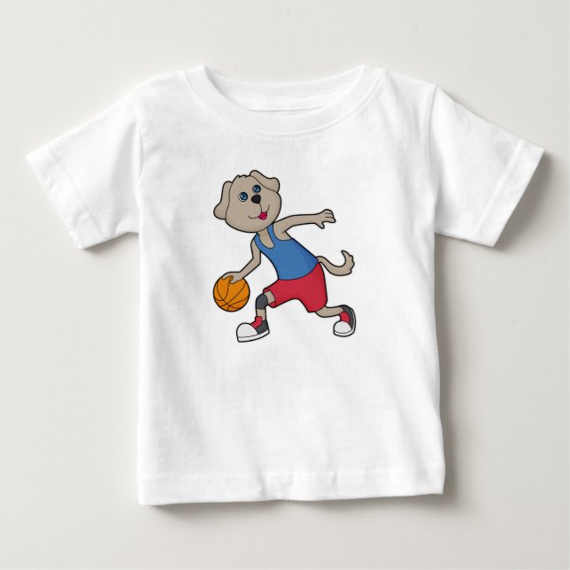 Dog Basketball player Basketball Baby T-Shirt (Front)