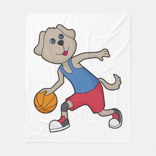 Dog Basketball player Basketball Fleece Blanket