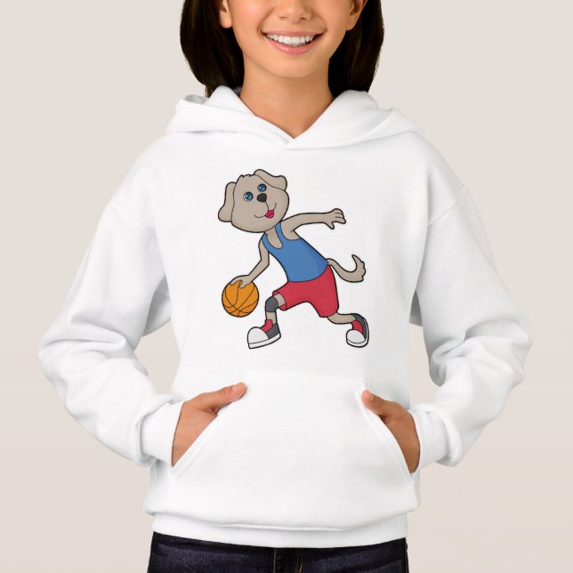 Dog Basketball player Basketball Hoodie (Front)