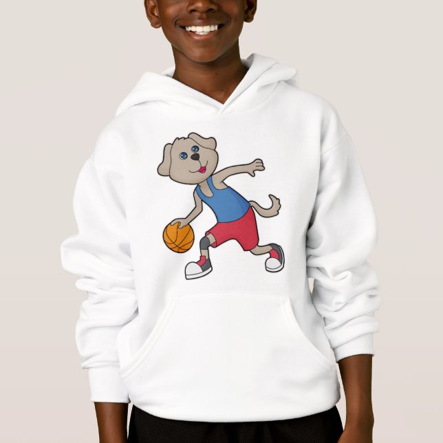 Dog Basketball player Basketball Hoodie (Front)