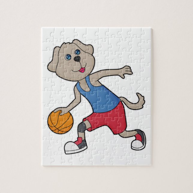 Dog Basketball player Basketball Jigsaw Puzzle (Vertical)