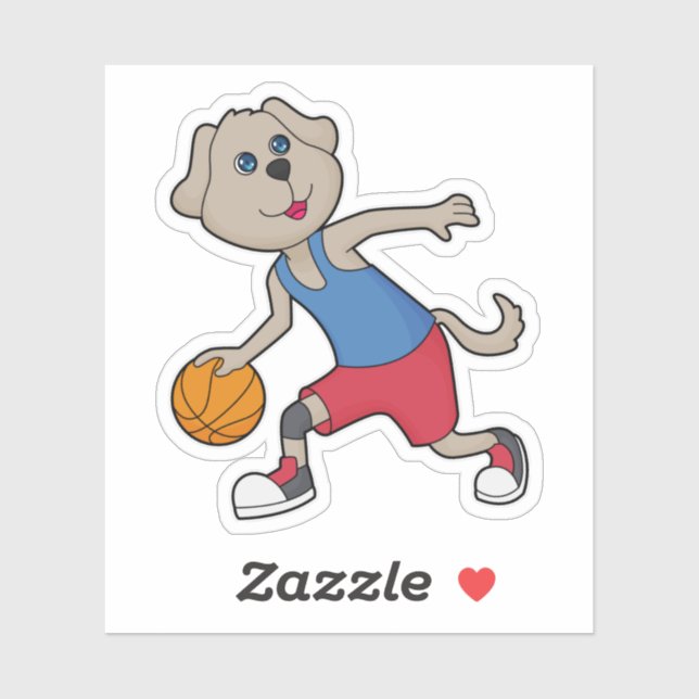 Dog Basketball player Basketball Sticker (Sheet)
