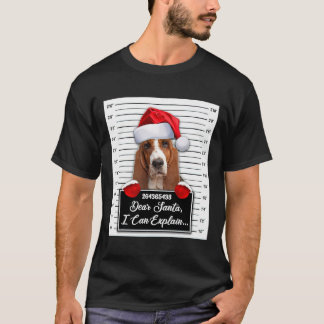 Dog Basset Hound Dear Santa I Can Explain Funny Ch T-Shirt