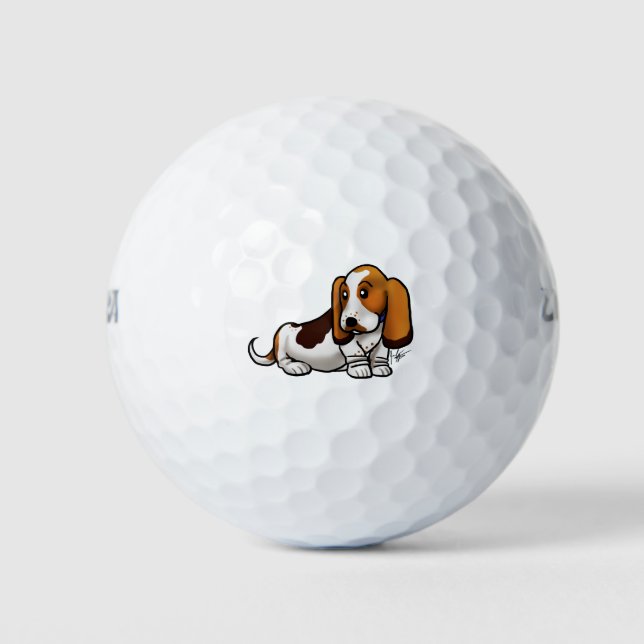 Dog - Basset Hound Golf Balls (Front)