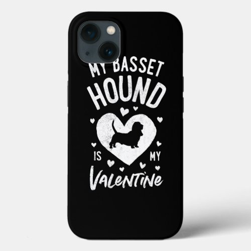 Dog Basset Hound My Basset Hound Is My Valentine V iPhone 13 Case