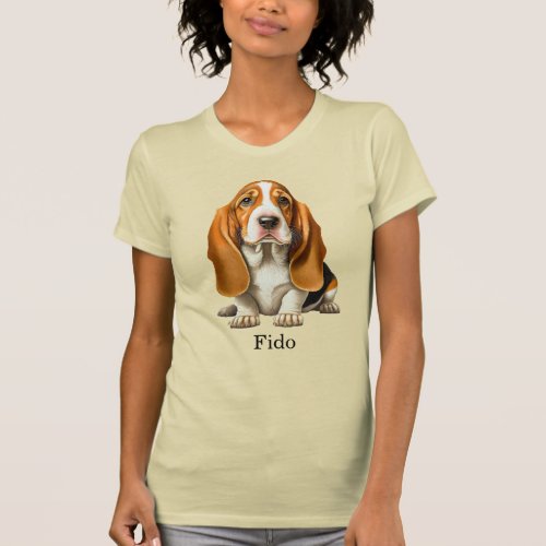 Dog Basset Hound Template T_Shirt