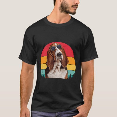 Dog Basset Hound Vintage Dog Basset Hound Lover Ki T_Shirt